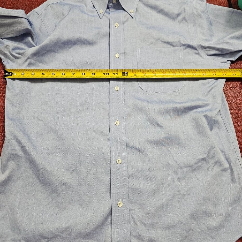 Lauren Ralph Lauren Non-Iron Button-Down Dress Shirt 15.5 32/33 Blue Preppy - Picture 5 of 6